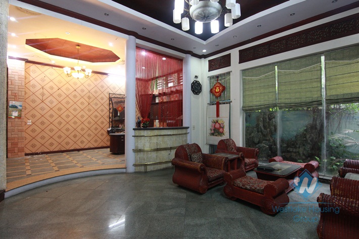 Five bedrooms house with big living space in Tay Ho for rent.